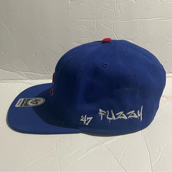 ‘47 Brand Captain Snapback Cubs Blue And Red Fuzzy One Size Fits All Unisex Hat - Picture 2 of 6